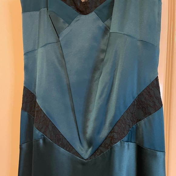 DVF Maire Blue Silk and Lace Slip Dress - Picture 7 of 16